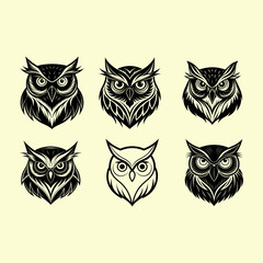 Owl-head-silhouette-vector