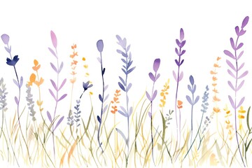 lavender sprigs, artful splashes