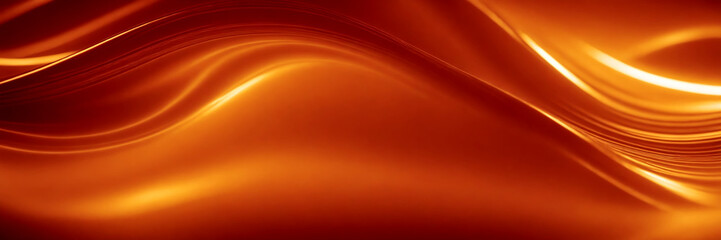 Abstract orange background with flowing lines