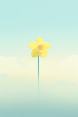 March, watercolor daffodil