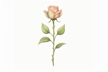 pink rose clipart, soft hues