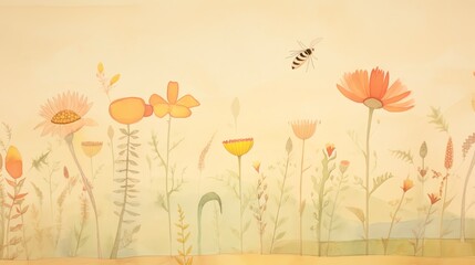 Obraz premium pollination activity, painted visuals