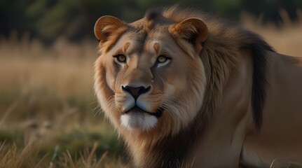 Fototapeta premium lion in the wild.