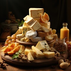 Gourmet Cheese Plate with Assorted Selection