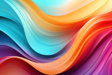 Obraz premium A colorful wave with a red stripe on the left and a yellow stripe on the right