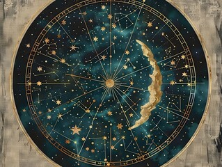 Obraz premium Explore the Symbolism of the Zodiac Constellations and Their Cosmic Mysteries