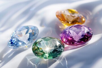 Assorted imitation colored gems