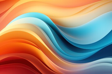 Obraz premium A colorful wave with a red stripe on the left and a yellow stripe on the right