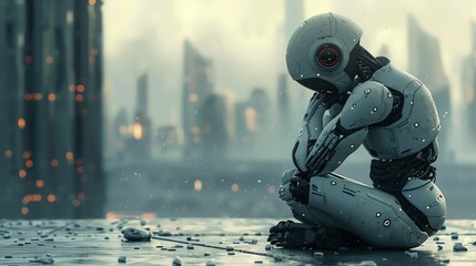 Robots as a Threat to Humanity, Visuals depicting a dystopian future where robots pose a threat to human existence