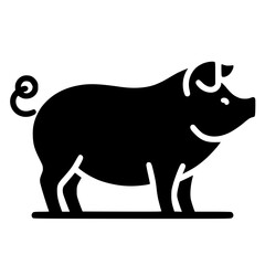 Pig silhouette illustration