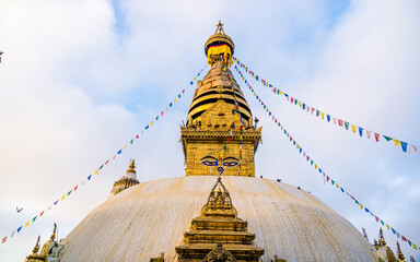 buddhist stupa in kathmandu Nepal.