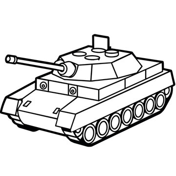 recommend clip art: Tank outline coloring book page line art illustration digital drawing