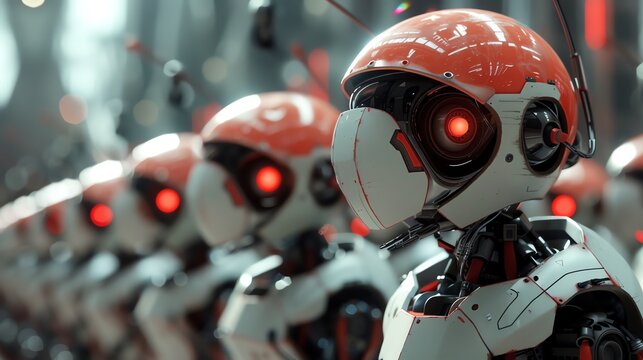 Swarm Robotics, A swarm of small robots working together as a collective intelligence