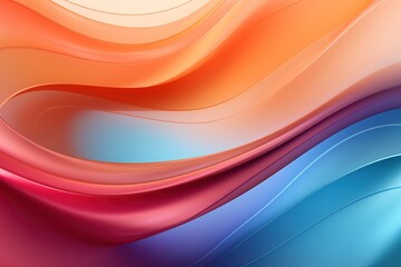 Obraz premium A colorful wave with a red stripe on the left and a yellow stripe on the right