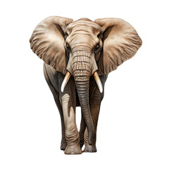 African elephant on transparent background PNG