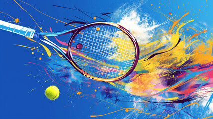 Vector illustration of tennis abstract background design for banner, poster,