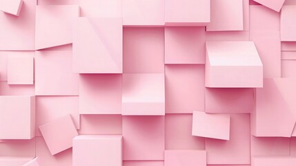 abstract baby  pink background with square geometric shapes background 