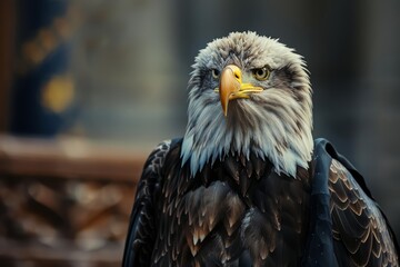 Fototapeta premium A closeup half body of a charismatic bird