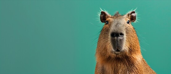 Close-up of a Capybara in a Lush Green Setting