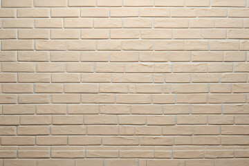 Cream brick wall texture background. Tile floor cleaning.