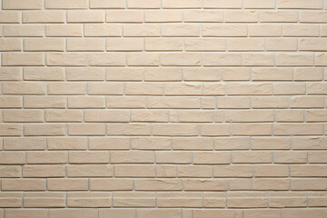 Obraz premium Cream brick wall texture background. Tile floor cleaning.