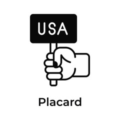 Hand holding placard, Usa political placard vector design