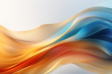 Obraz premium A colorful wave with a red stripe on the left and a yellow stripe on the right