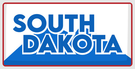 south dakota united states on white background