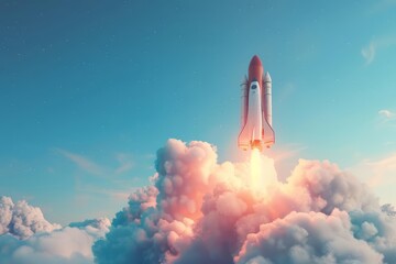 A rocket launches from a smartphone