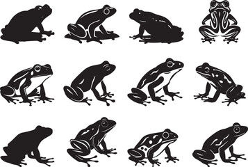 frog Silhouette Vector Illustration