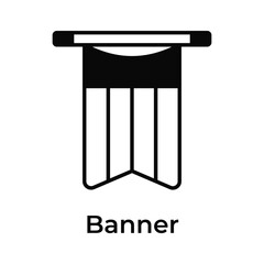 Creative icon of american banner flag, ready to use vector