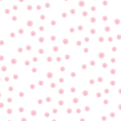 Pattern con soffici fiori rosa