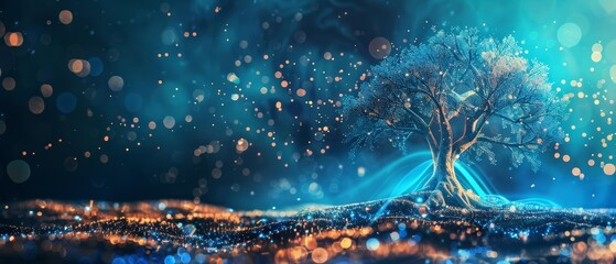 Enjoy the beautiful illustration of the symbolic magic tree of life