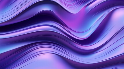 A seamless design featuring flowing purple waves, rendered in a 3D holographic style Suitable for abstract wallpapers or backgrounds in digital art projects