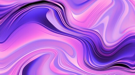 Abstract and captivating, this wallpaper features purple liquid shapes with a holographic 3D effect, suitable for both personal and commercial design projects