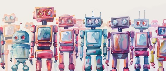 In this cute creative cyber minimal charismatic watercolor painting