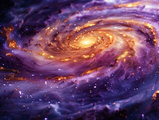Obraz premium High quality black gold galaxy. 