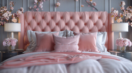 bedroom design cute pink 