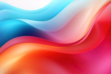 A colorful wave with a red stripe on the left and a yellow stripe on the right