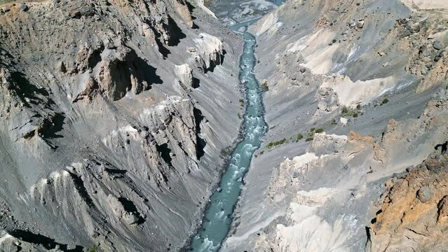Spiti Valley, Himalayas from drone, aerial view
