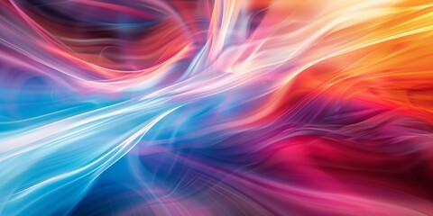 Vibrant Multicolored Abstract Background With Lines and Curves