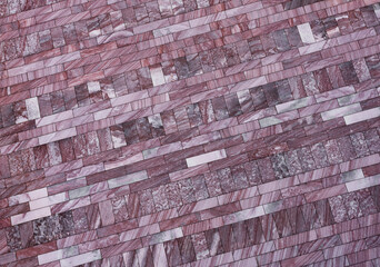 Rosafarbene Steinwand