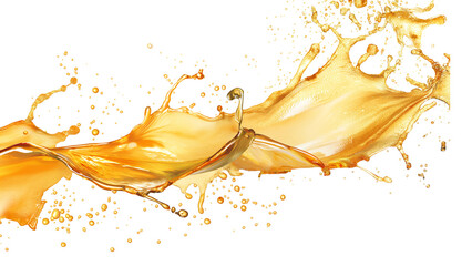 Golden oil splash