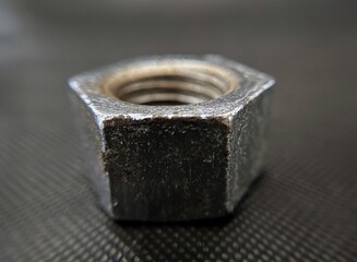 closeup of a iron bolt