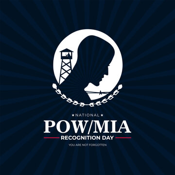 National POW MIA Recognition Day Background Vector Illustration