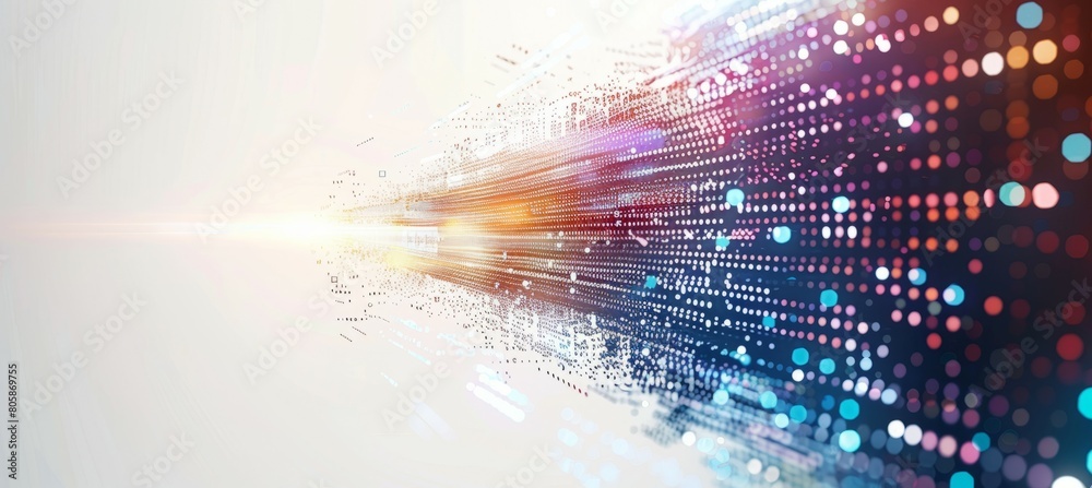Aufkleber Technology digital cyberspace background. Generative AI technology.