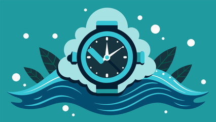 The timepiece is waterresistant a nod to the stoic philosophy of adapting and remaining steadfast in the face of adversity.. Vector illustration
