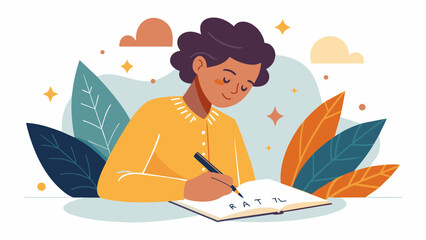 A person writing in a journal with the words gratitude and reflection in cursive. The image highlights the importance of gratitude and selfreflection.