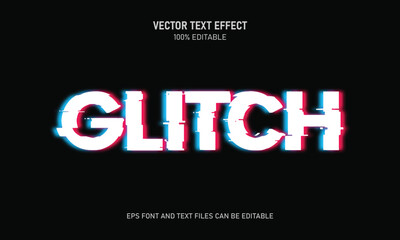 Glitch editable text effect trending style modern