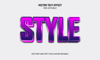 Style editable text effect